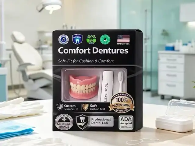 New Moldable Silicone Denture Set Upper Lower Natural Ivory False Teeth Kit Inst, Saint Catherine