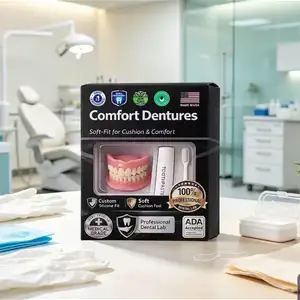 New Moldable Silicone Denture Set Upper Lower Natural Ivory False Teeth Kit Inst, Saint Catherine