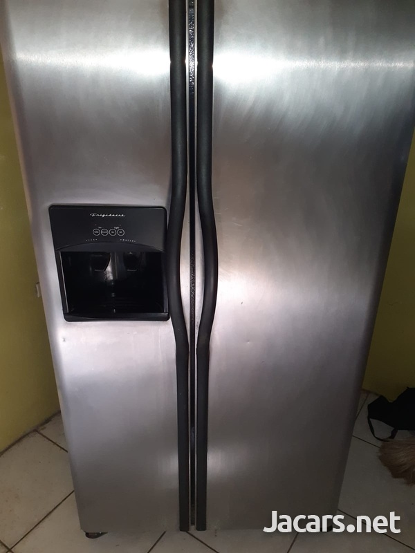 Stainless Steel, Ice & Water Dispenser Double Door Fridge-2