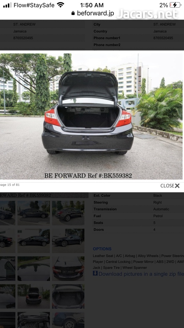 Honda Civic 1,6L 2012-16