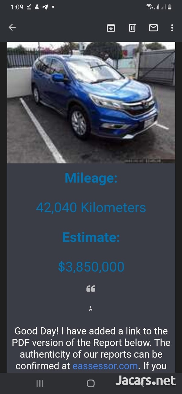 Honda CR-V 2,0L 2017-2