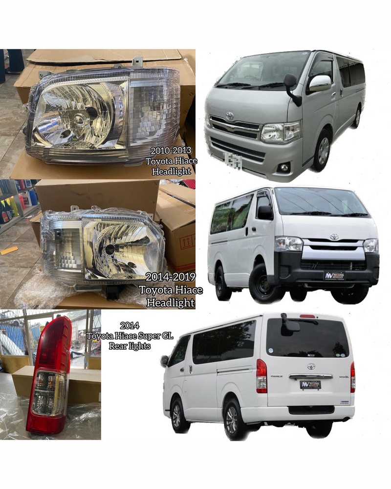 Toyota Hiace/ReguisAce Headlights, Rear lights & Side Mirrors JA$1