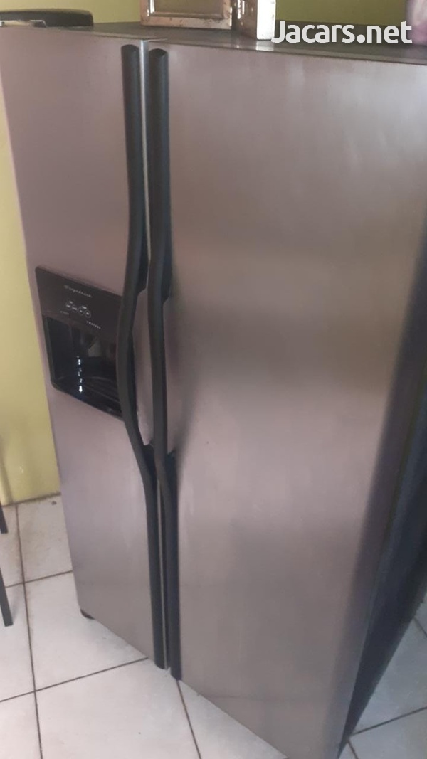 Stainless Steel, Ice & Water Dispenser Double Door Fridge-6