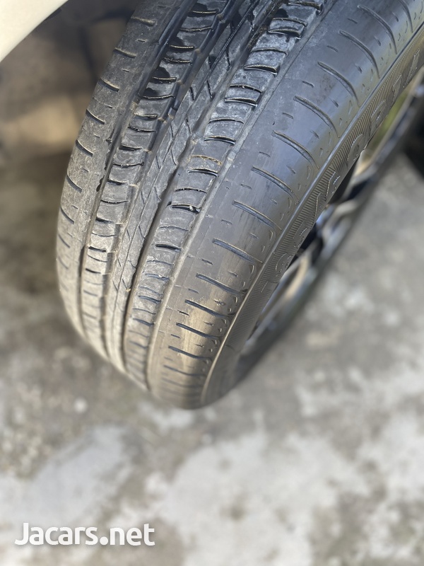 Solid black and shine 14 rims and tyres-1