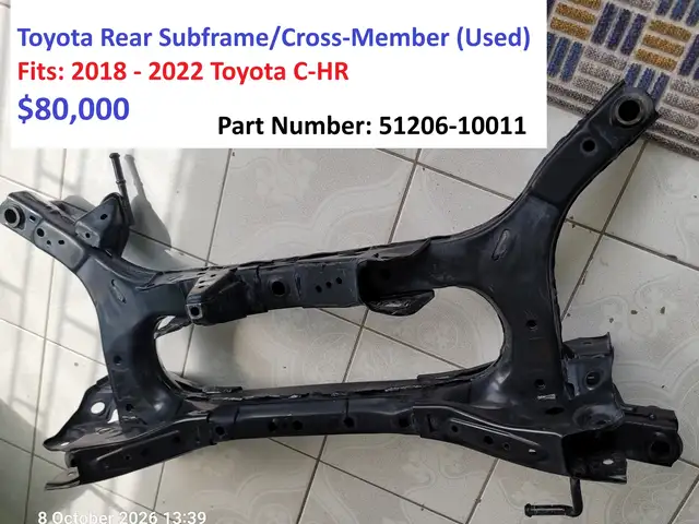 Genuine Toyota Cross-member/subframe, for C-HR Rear 2018 - 2022, Saint Andrew