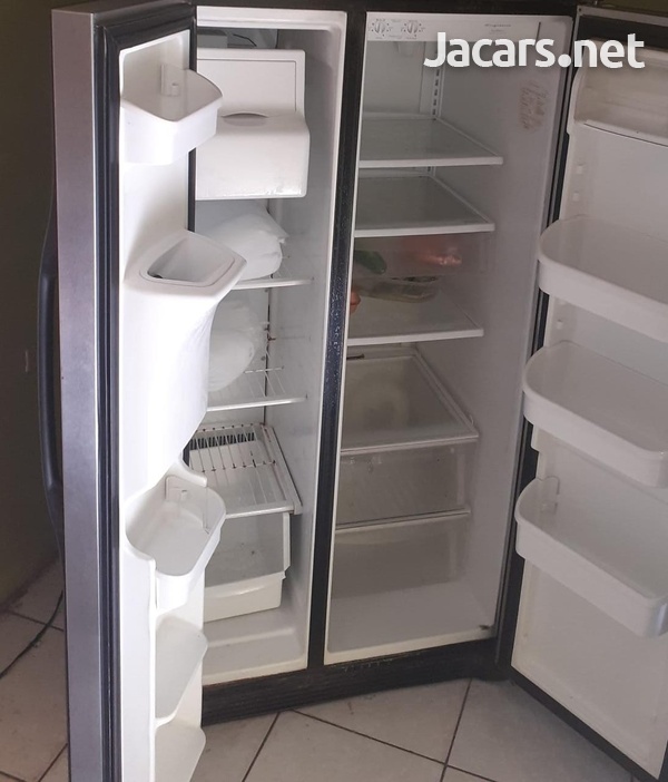 Stainless Steel, Ice & Water Dispenser Double Door Fridge-3