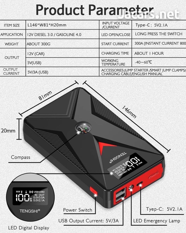 Portable Car Battery Jumper-3