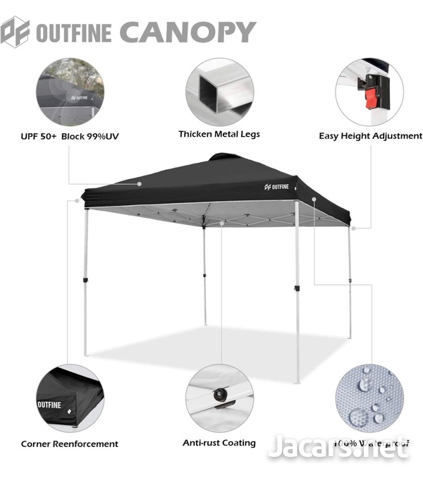 OUTFINE 10FT BY 10FT DURABLE CANOPY TENT-3