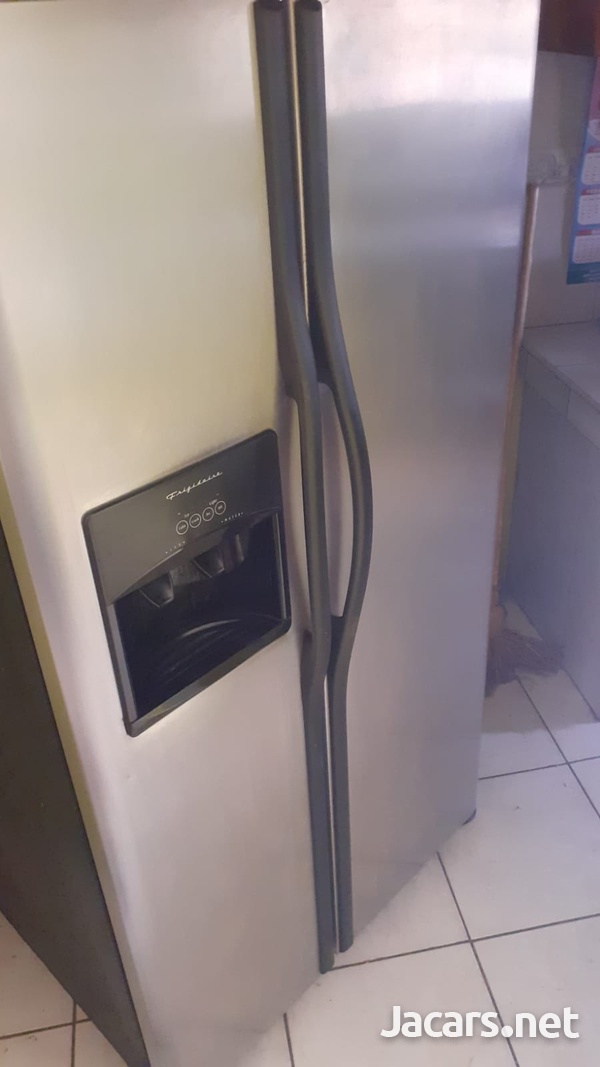 Stainless Steel, Ice & Water Dispenser Double Door Fridge-1
