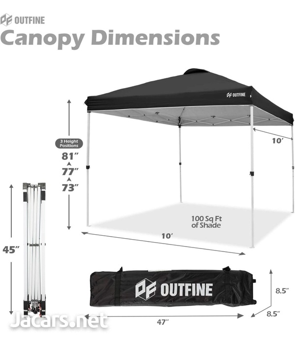 OUTFINE 10FT BY 10FT DURABLE CANOPY TENT-4
