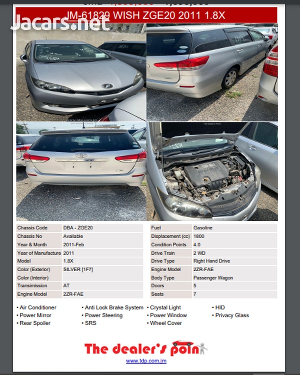 Toyota Wish 1,8L 2011-7