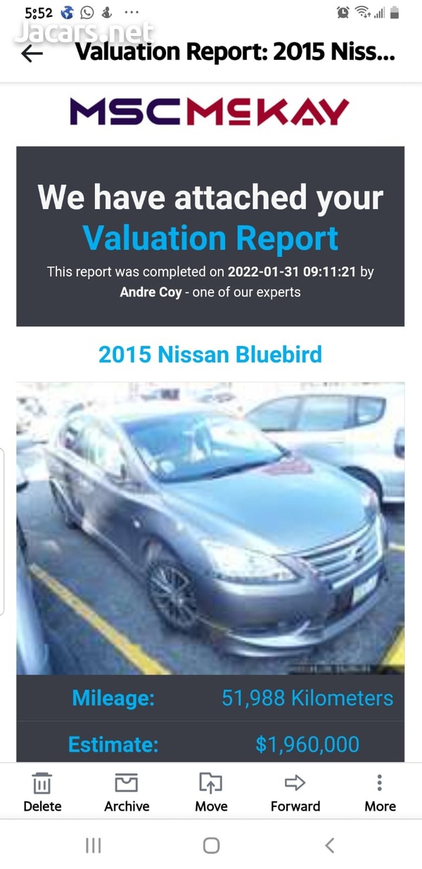 Nissan Bluebird 2,0L 2015-9