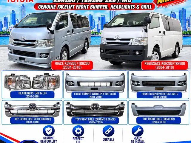 Toyota Hiace KDH/TRH 2004-2010 Genuine Front Bumper, Headlights & Grill, Manchester
