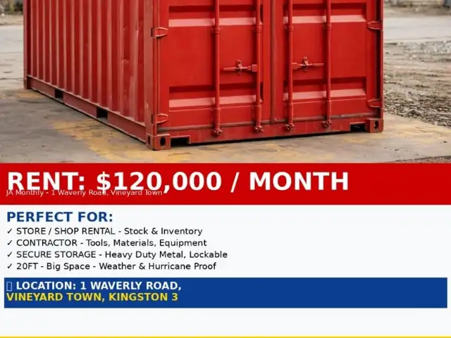 20FT RED METAL CONTAINER, Kingston