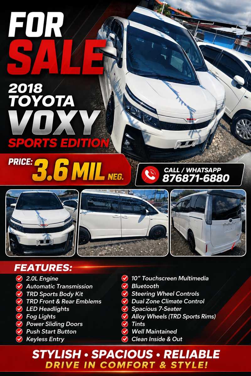 Toyota Voxy 2,0L 2018 JA$3,600,000 №2515241 in Kingston - Voxy